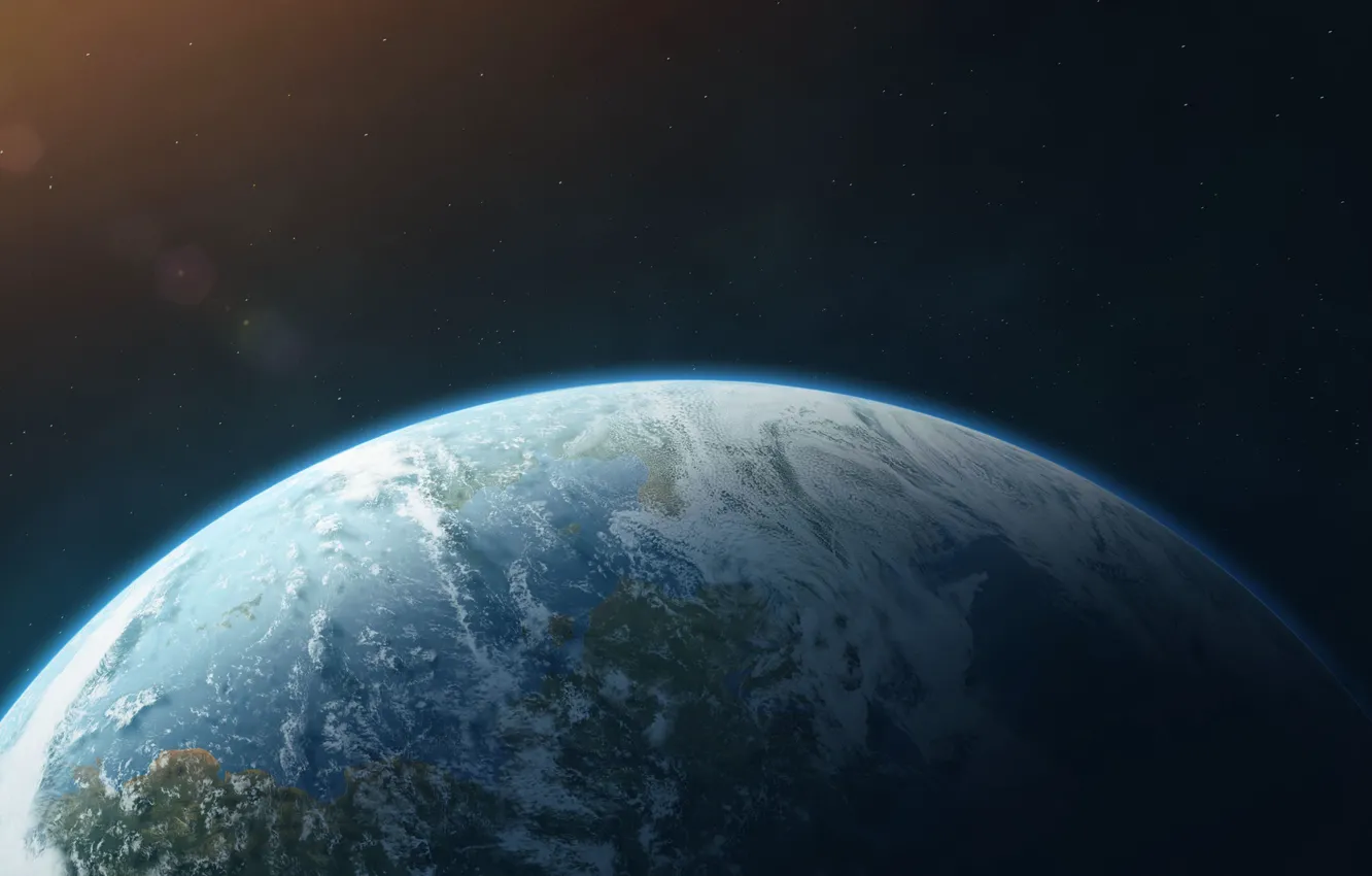 Photo wallpaper space, planet, space, planet, Illustration, orbit, by Evan Dalen, Evan Dalen