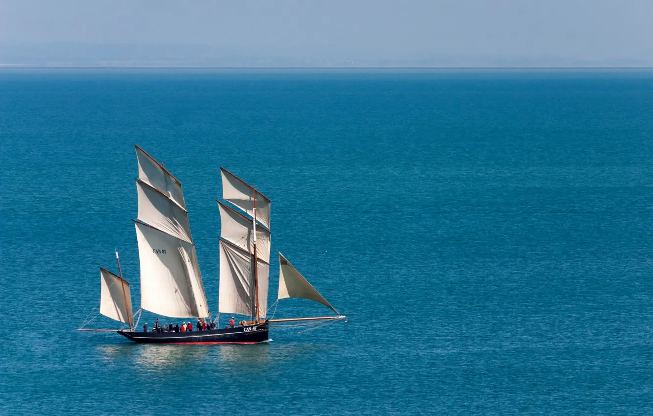 Photo wallpaper sea, sailboat, lugger, The Cancalaise