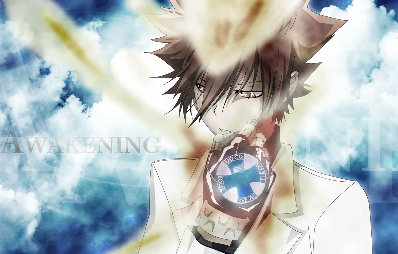 Photo wallpaper guy, glove, Boss, Katekyo Hitman reborn, Teacher mafia Rebo...