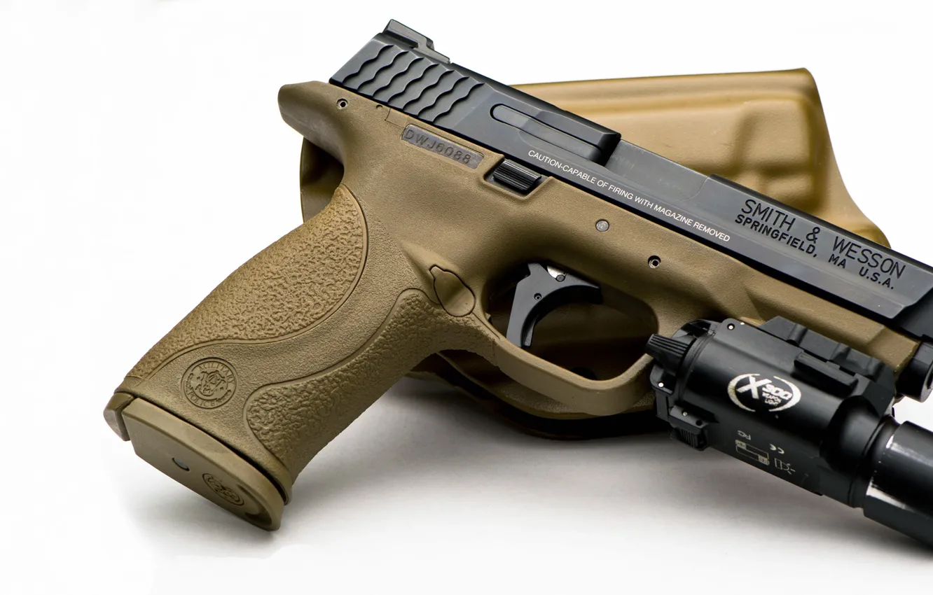 Photo wallpaper gun, 9mm, Smith & Wesson, Military and Police, m&p