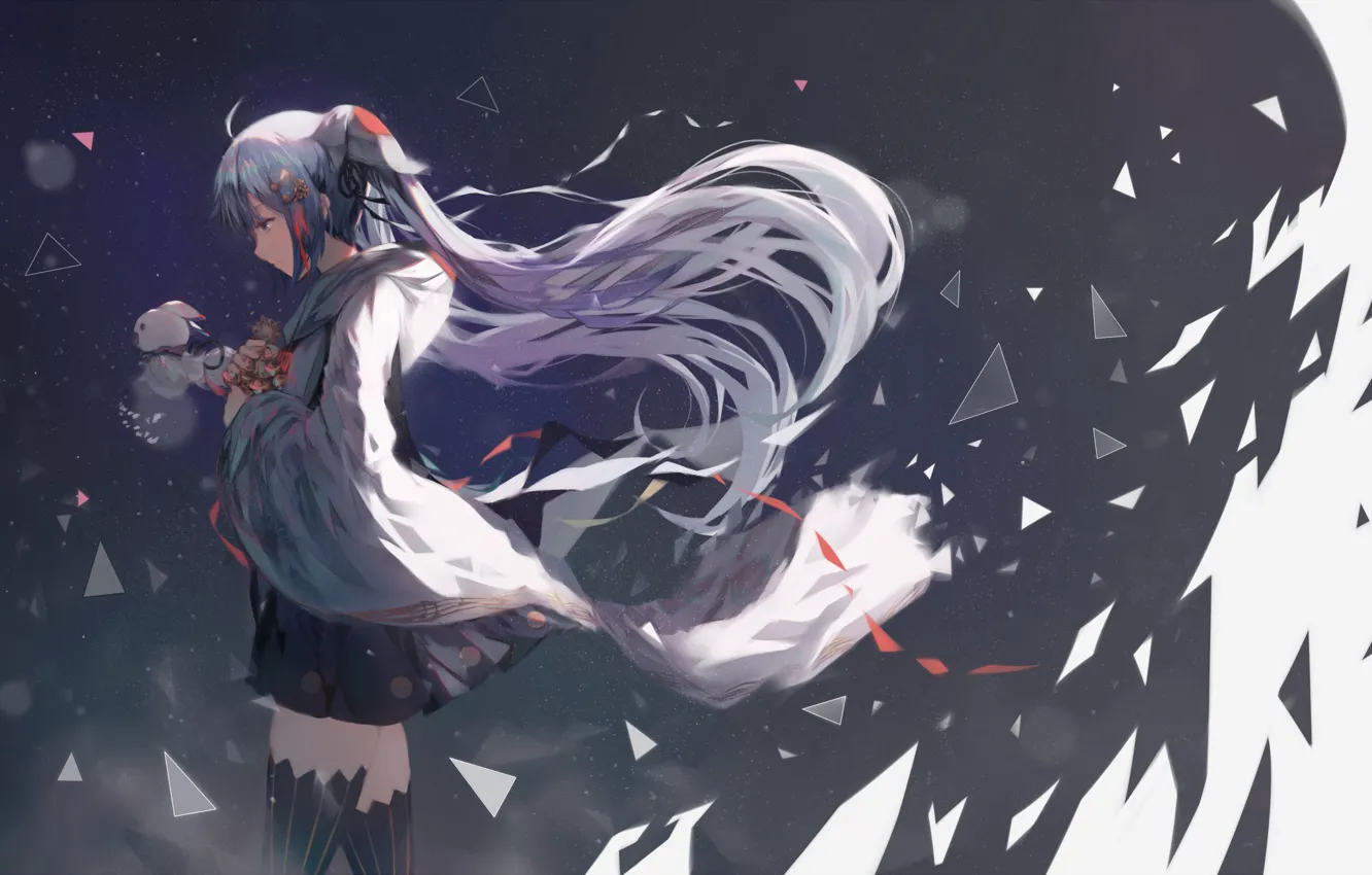 Photo wallpaper sadness, girl, fragments, Vocaloid, Hatsune Miku