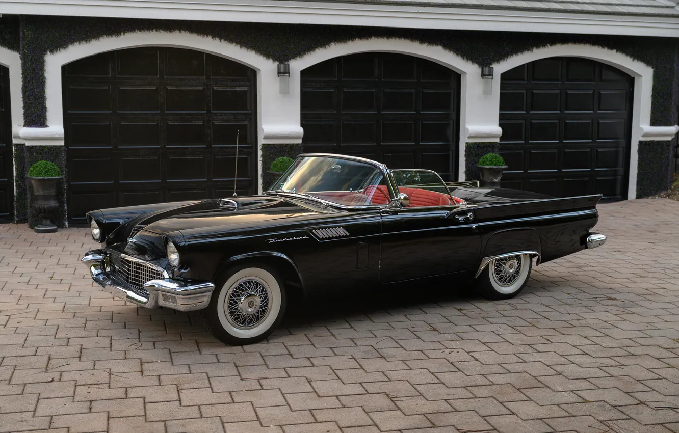 Photo wallpaper Ford, Ford, 1957, retro cars, Thunderbird, Retro Cars, Ford Thunderbird E-Code, E-Code