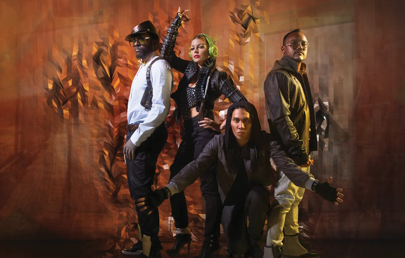 Photo wallpaper orange, pose, Fergie, Black Eyed Peas, Apl.of.ap, Taboo, hip hop, pop group