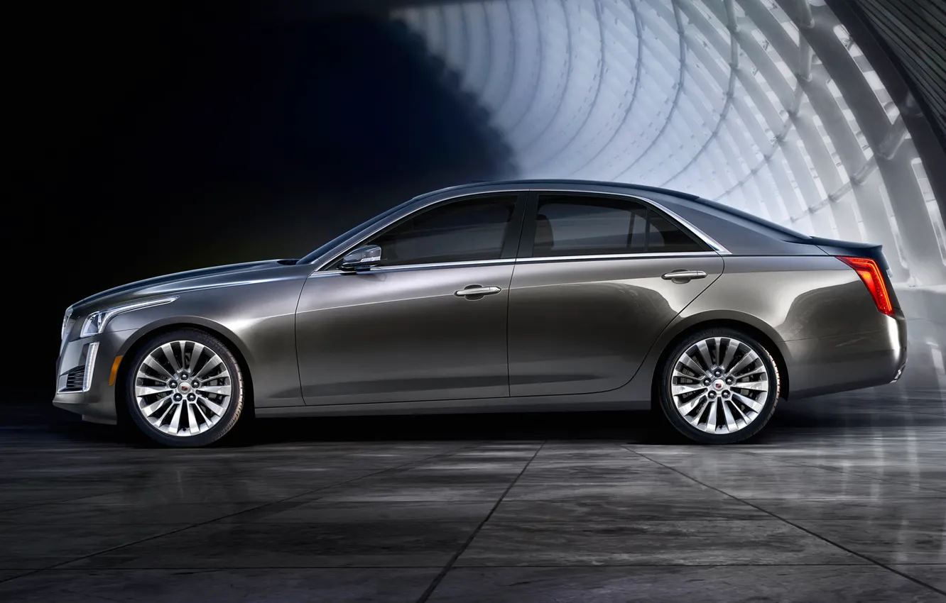 Photo wallpaper Cadillac, view, CTS, side, Cadillac