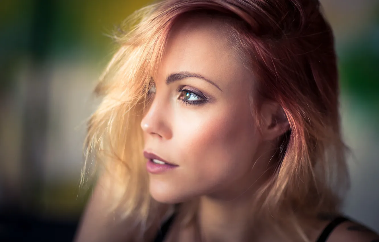 Photo wallpaper eyes, look, girl, face, portrait