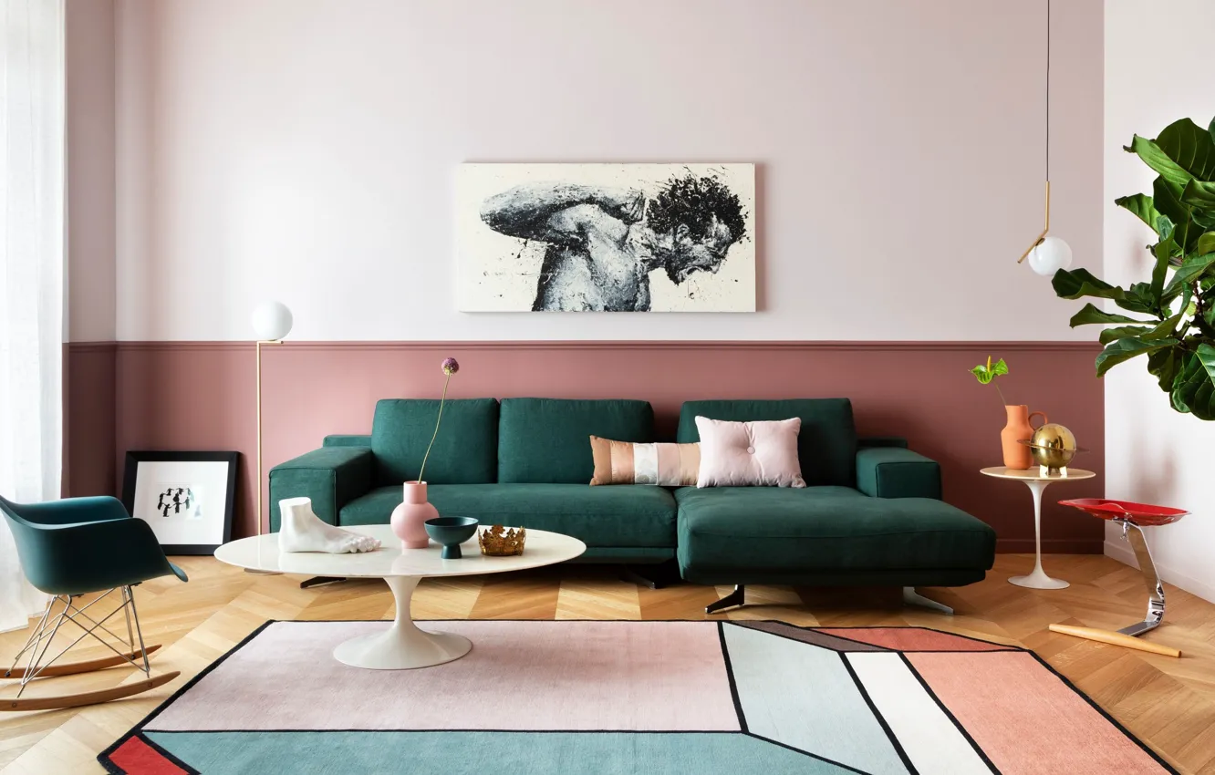 Photo wallpaper design, style, interior, sofa, living room, MPPM, by Studio Tenca & Associati