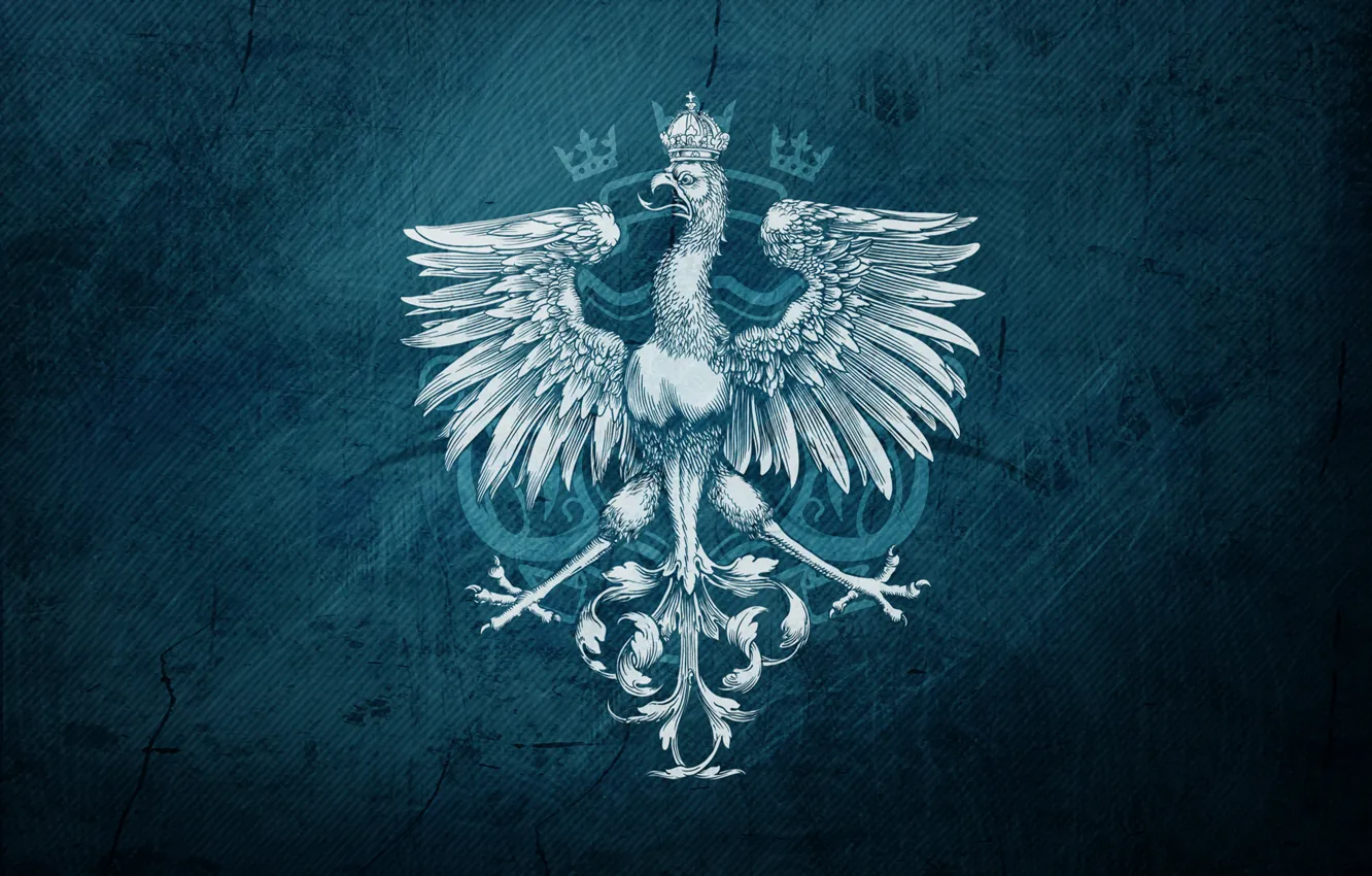Photo wallpaper style, bird, eagle, figure, coat of arms