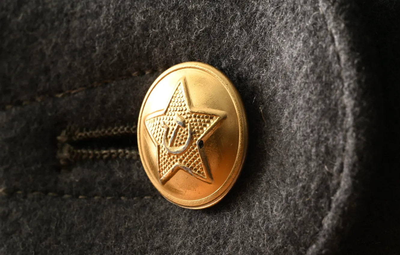 Photo wallpaper stars, buttons, overcoat