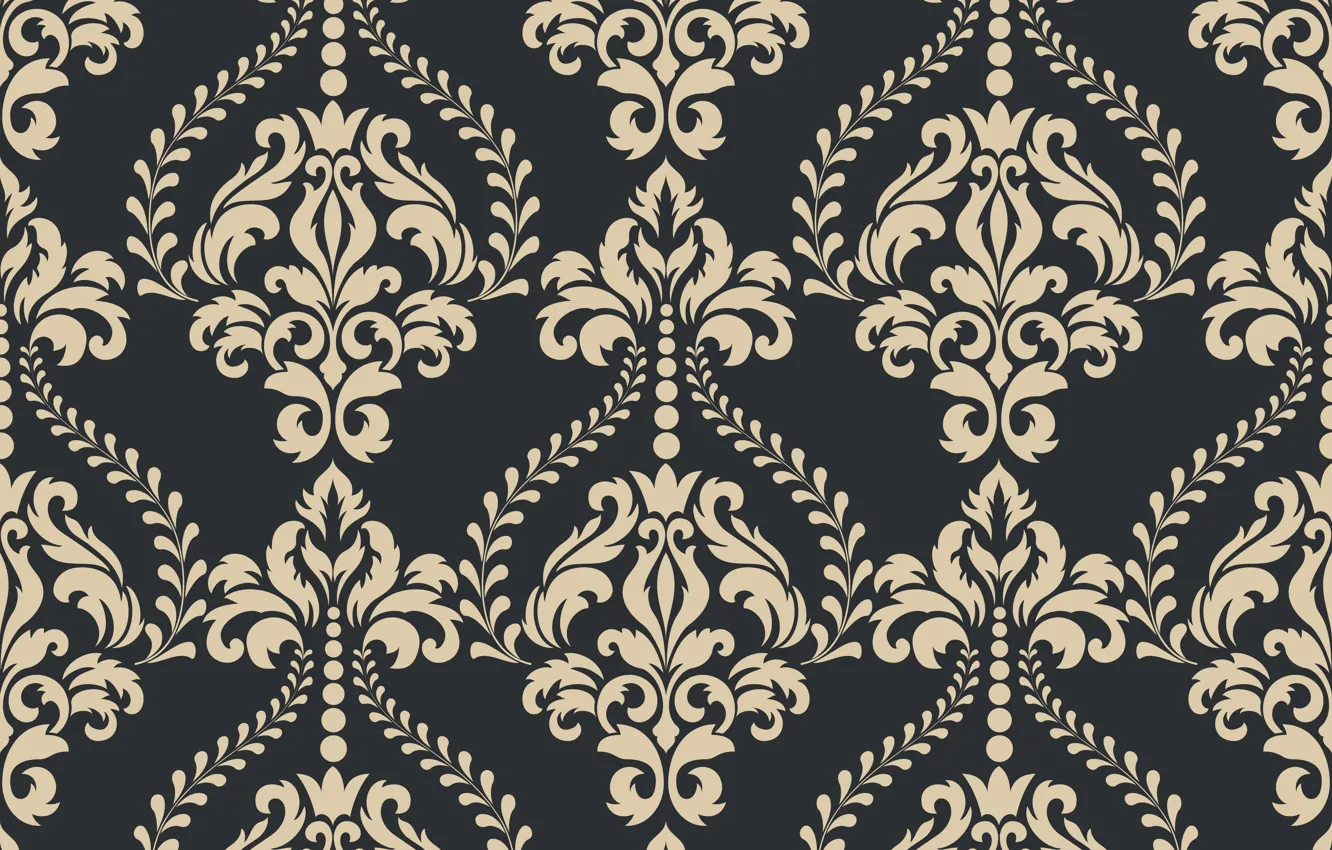 Photo wallpaper white, pattern, black, background, pattern, seamless