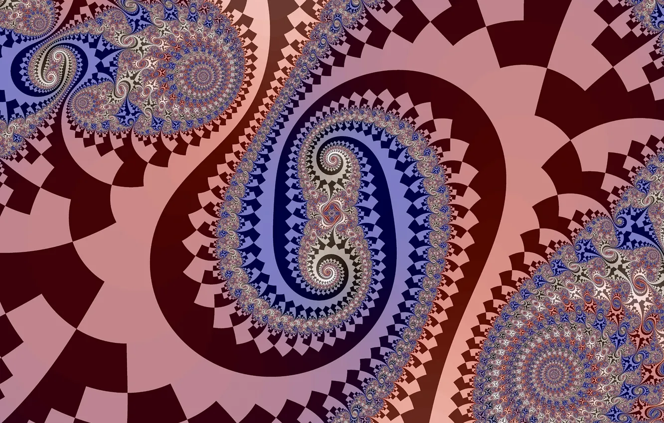 Photo wallpaper squares, pattern, curls