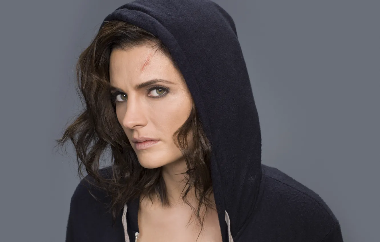 Photo wallpaper look, hood, the series, scar, hair, Stana Katic, Stana Katic, Amnesia