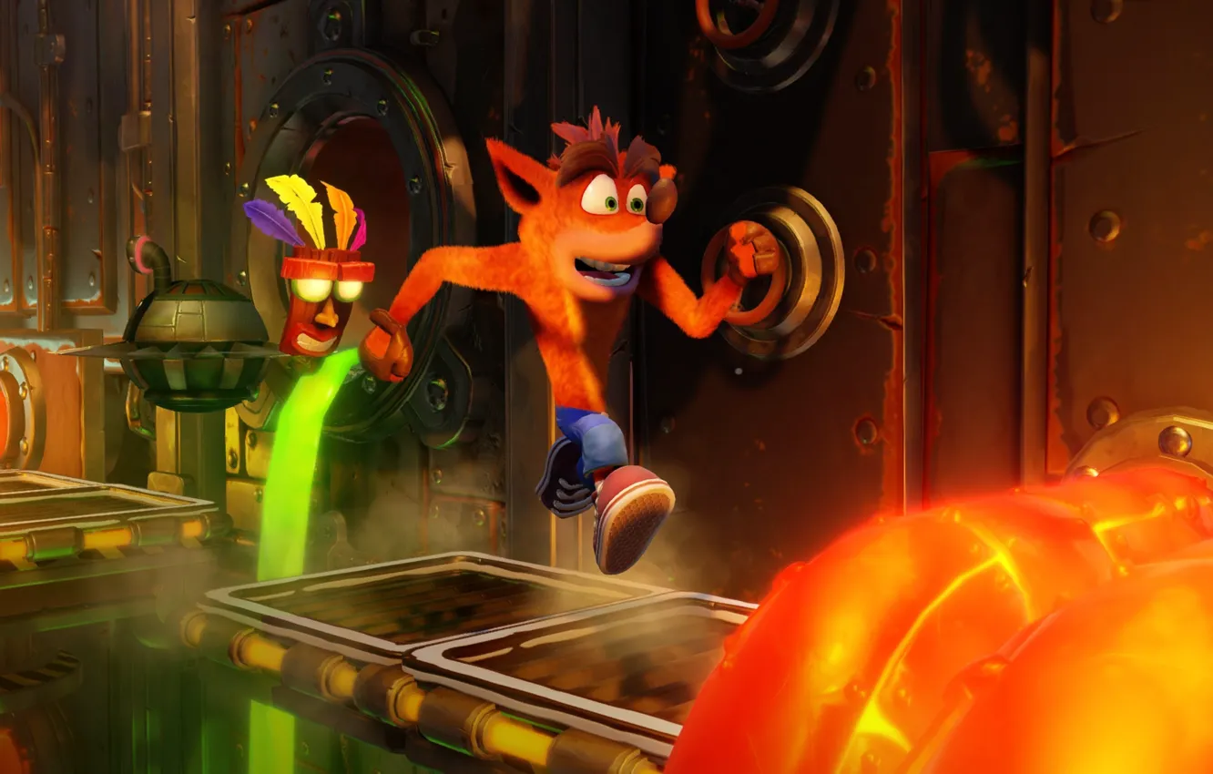 Photo wallpaper game, Crash Bandicoot N. Sane Trilogy, Crash Bandicoot Remastered