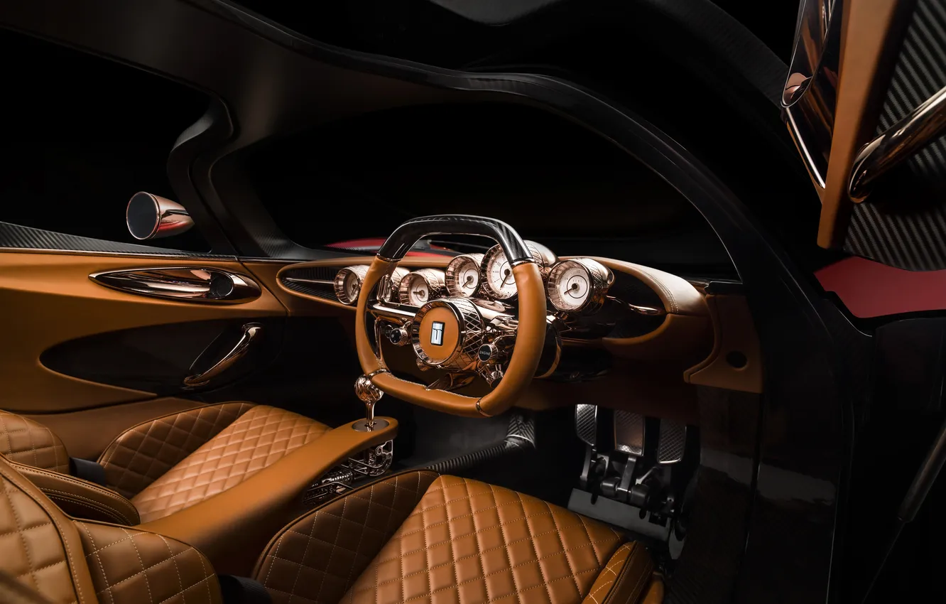 Photo wallpaper interior, chair, the wheel, supercar, torpedo, Supercar, De Tomaso, 2019