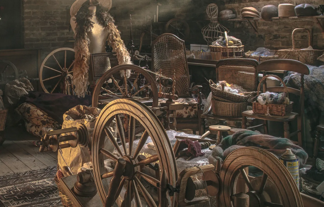 Photo wallpaper light, window, Loft