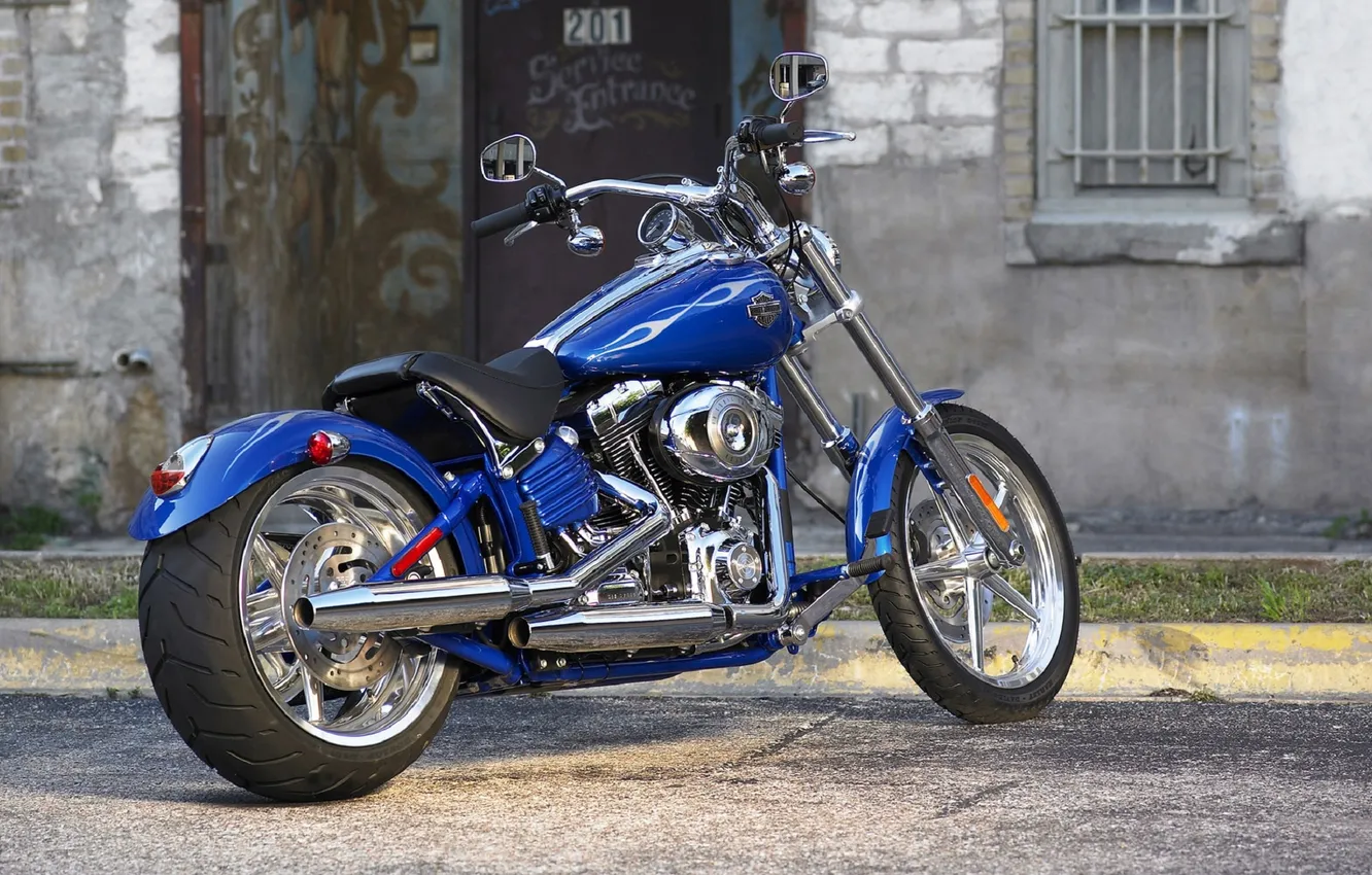 Photo wallpaper motorcycle, Harley Davidson, bike