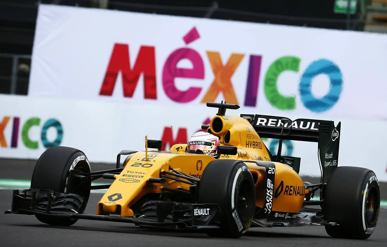Photo wallpaper Renault, Team, Magnussen, F1, 20 Mexico