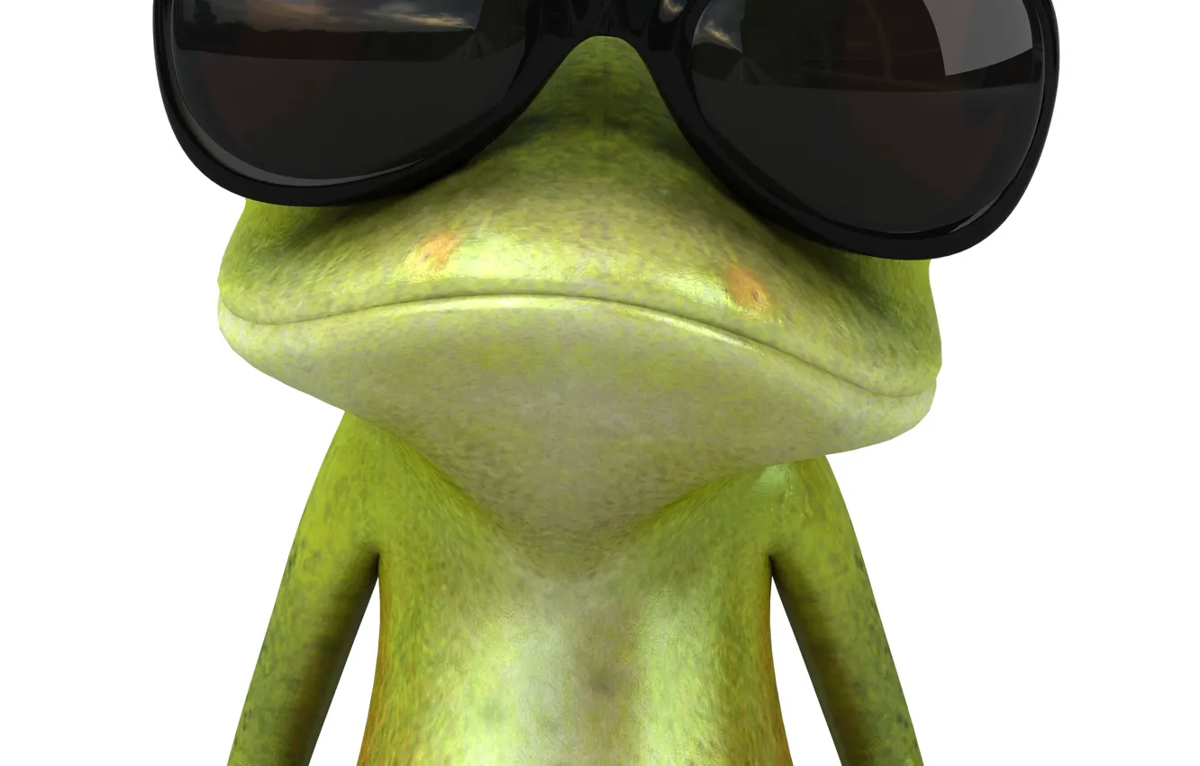 Photo wallpaper frog, glasses, the steepness of the