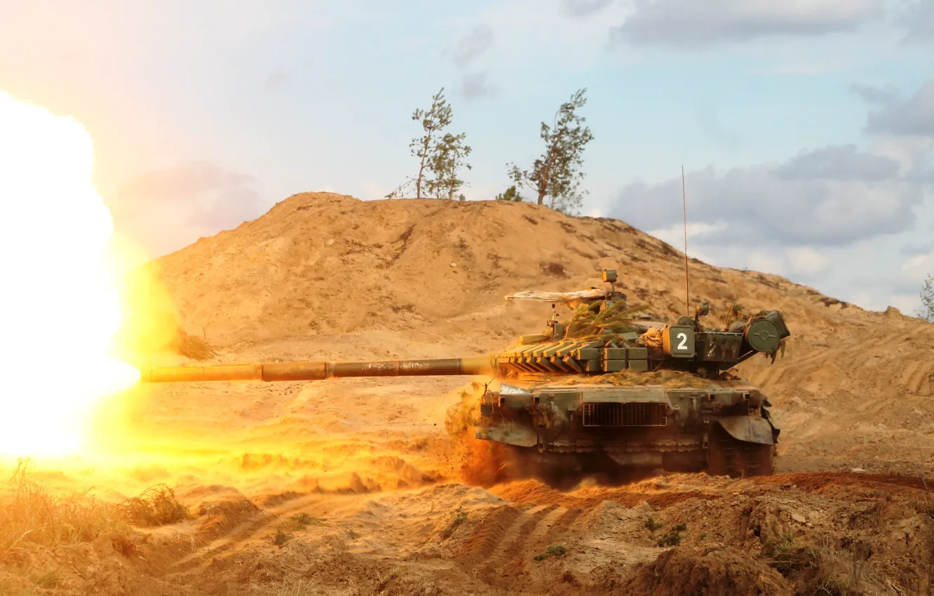 Photo wallpaper shot, T-72, main, battle tank