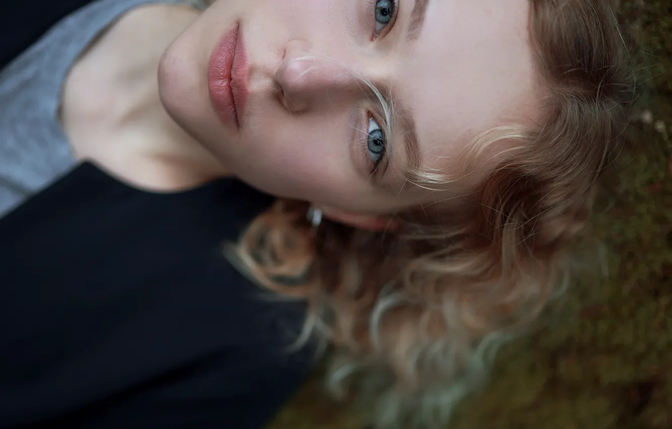 Photo wallpaper girl, macro, sponge, Aleks Five