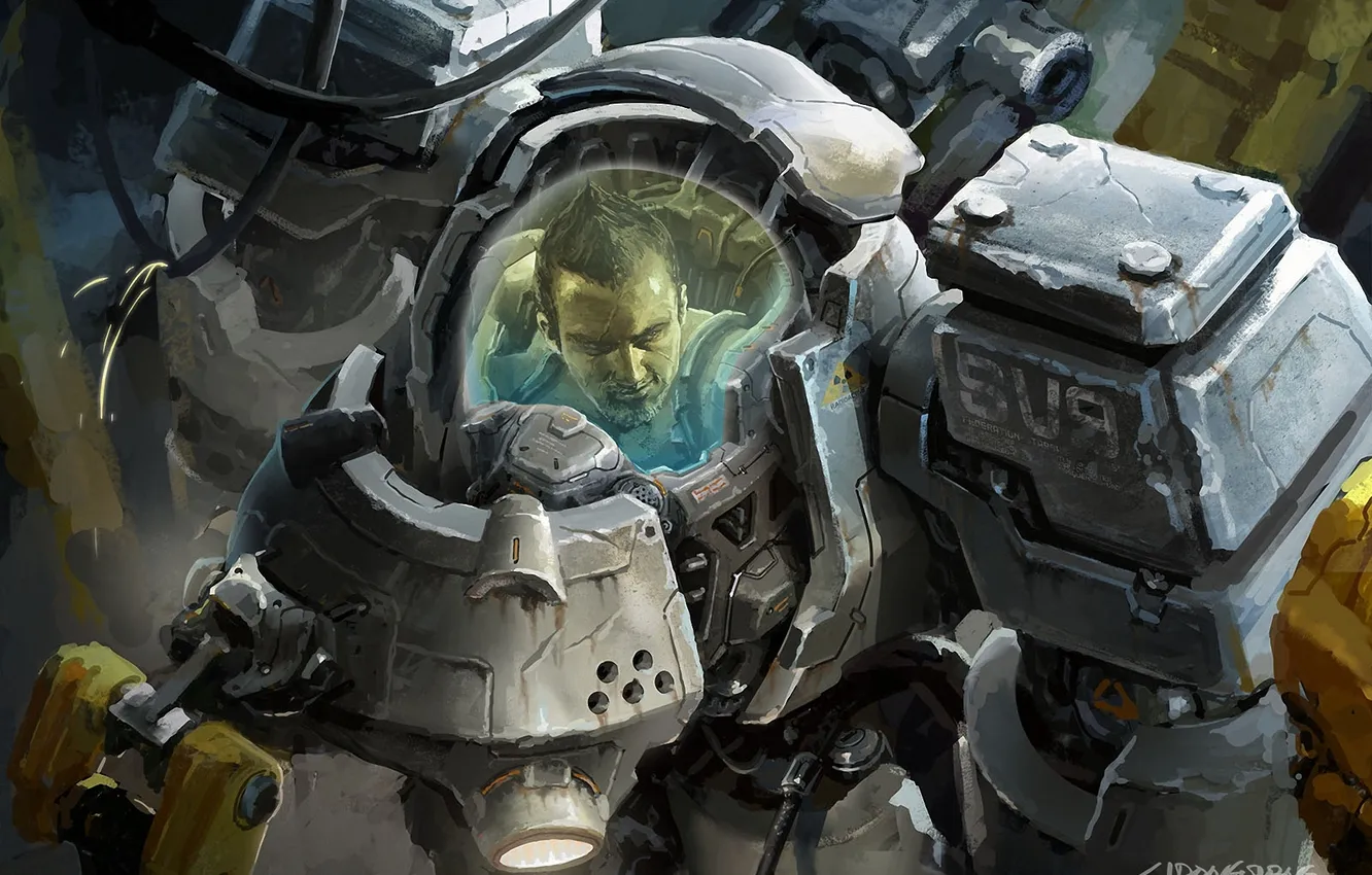 Photo wallpaper wire, the suit, art, helmet, male, armor