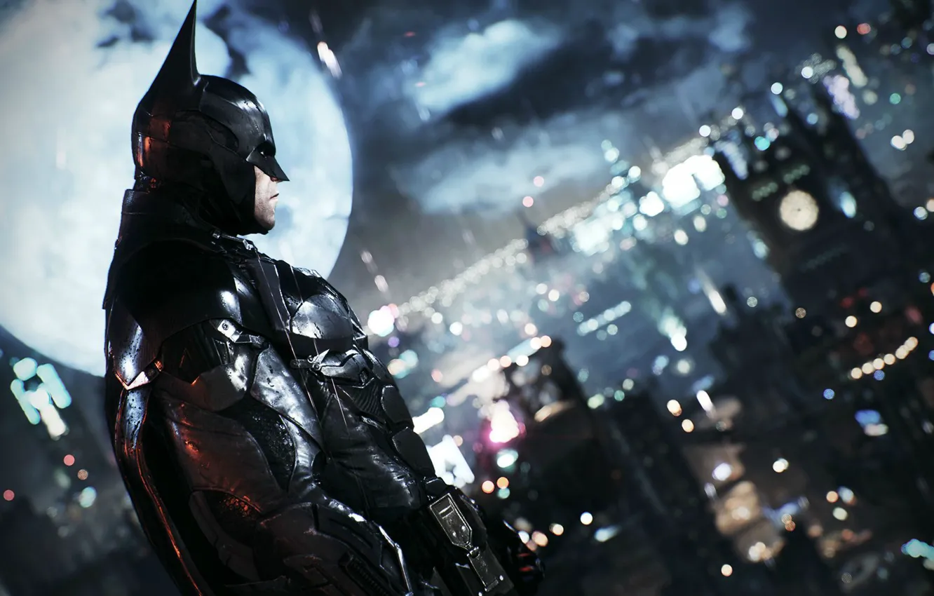 Photo wallpaper city, Batman, Batman, Arkham Knight