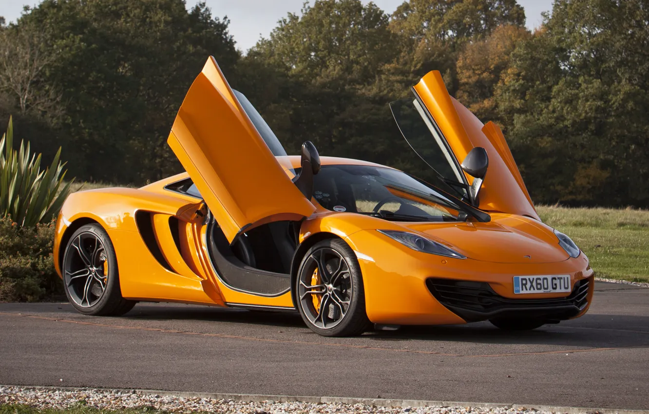 Photo wallpaper McLaren, the door, supercar, MP4-12C, open