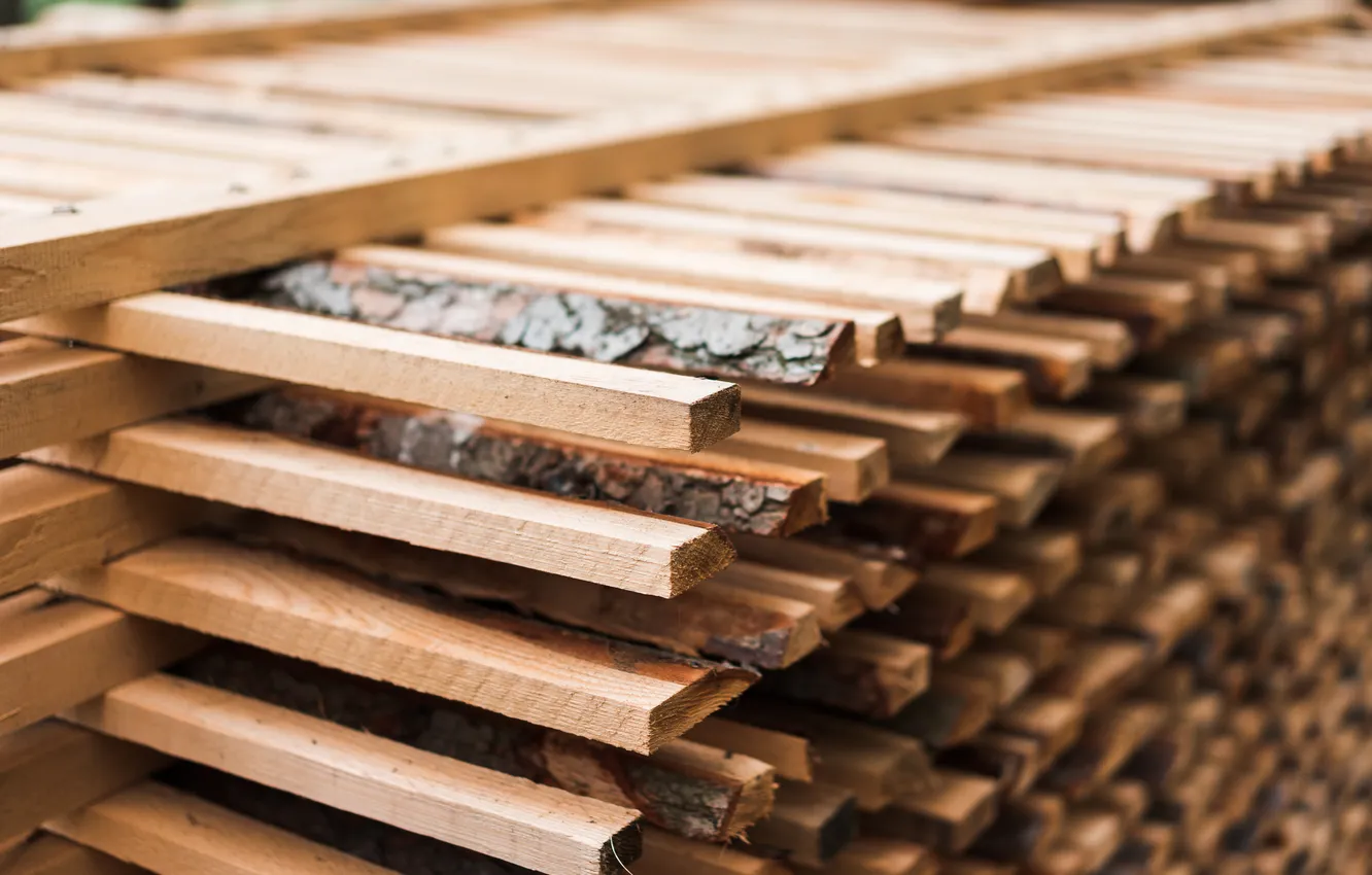 Photo wallpaper wood, Stock, Stack