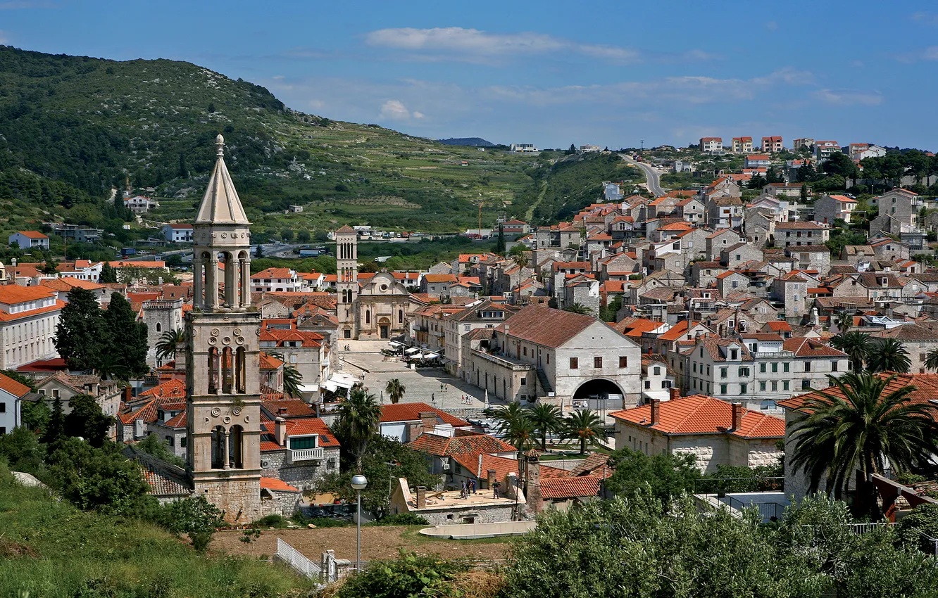 Photo wallpaper tower, area, tile