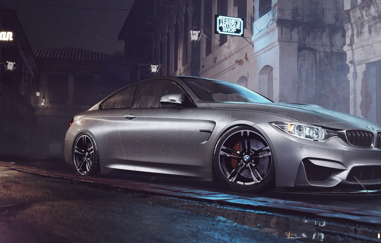 Photo wallpaper BMW, render, F82, M4, splitter