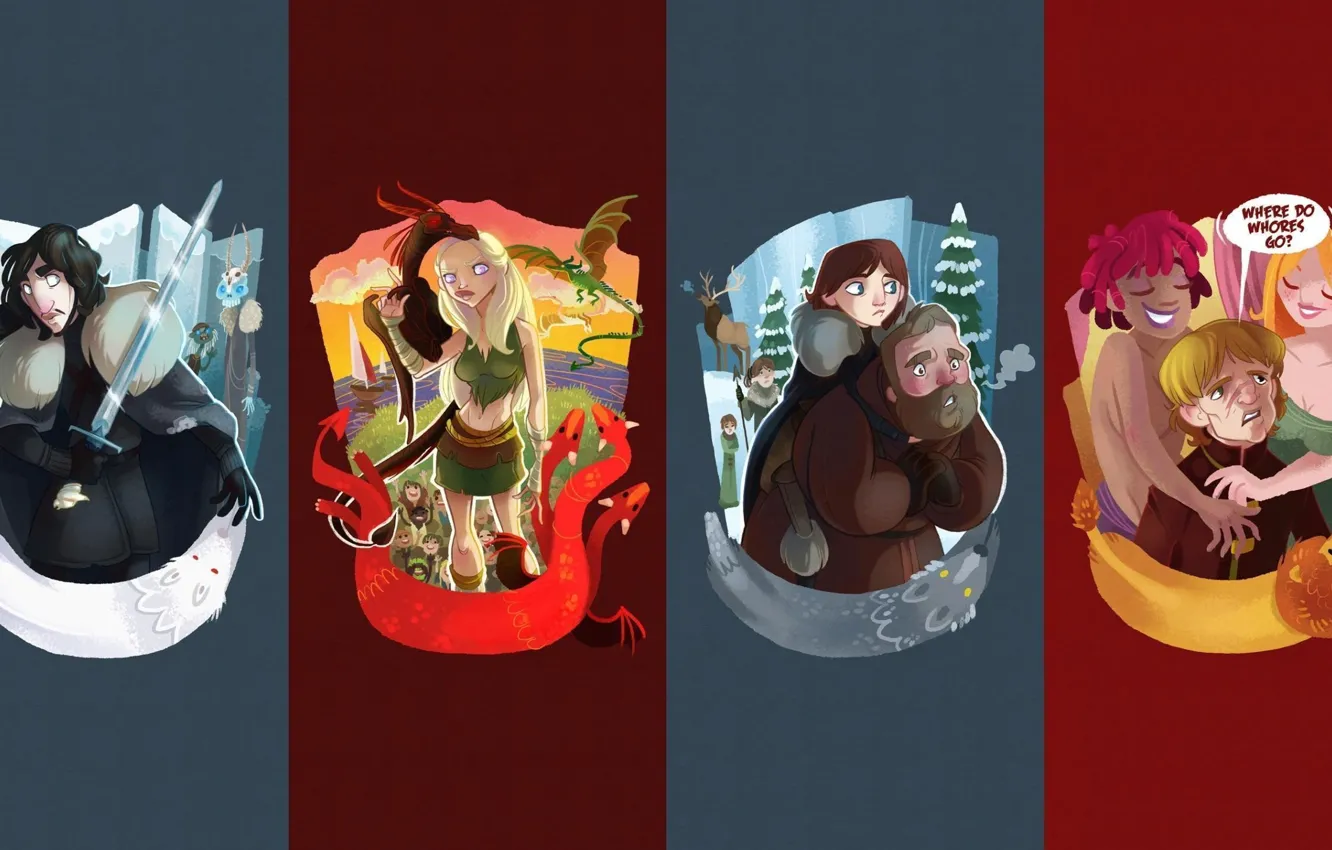Photo wallpaper characters, Game of Thrones, Game of thrones