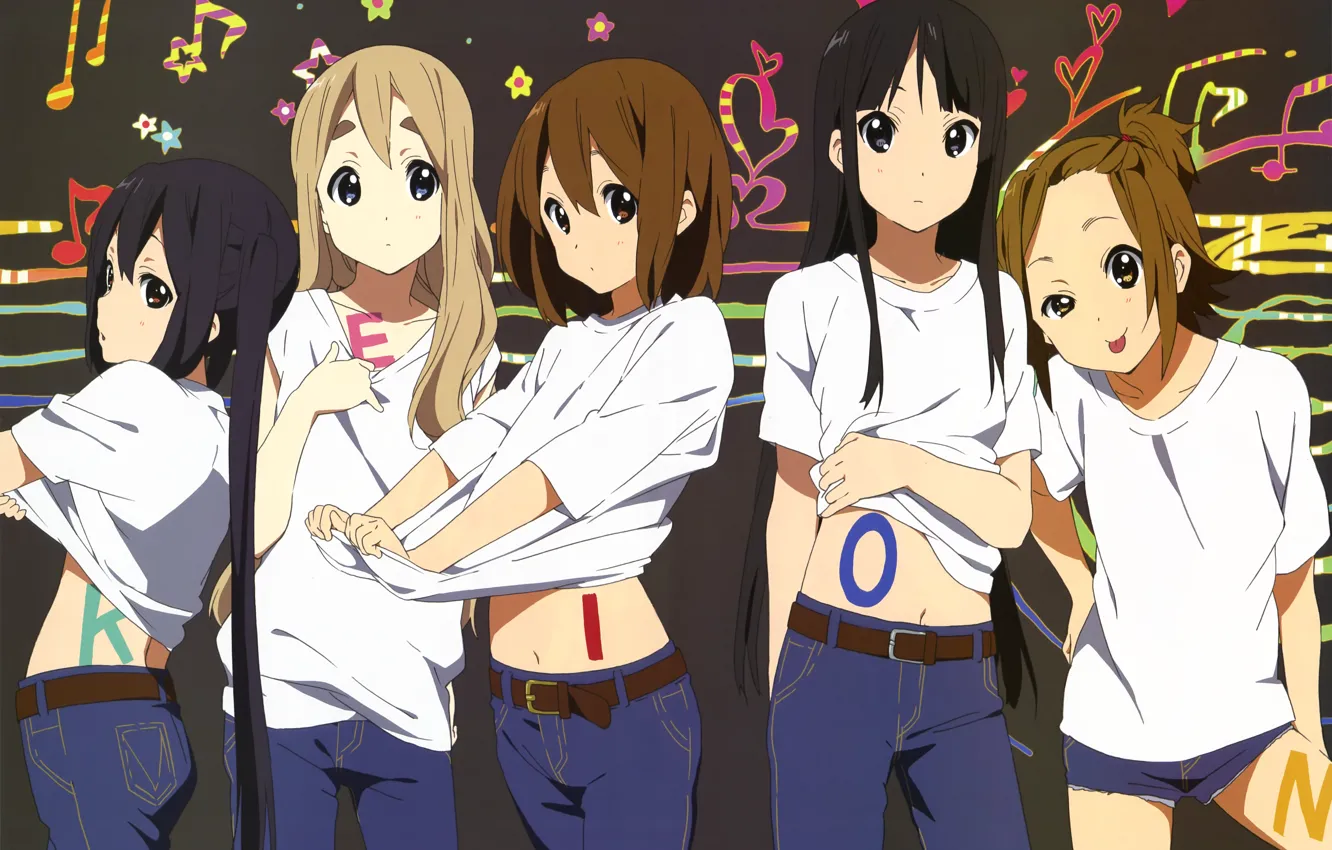 Photo wallpaper kawaii, girls, k-on, anime