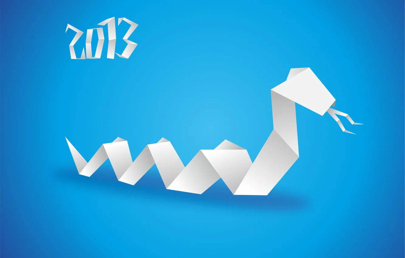 Photo wallpaper blue, new year, snake, 2013