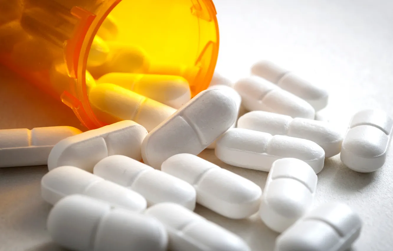 Photo wallpaper chemicals, drugs, Pills, plastic bottle