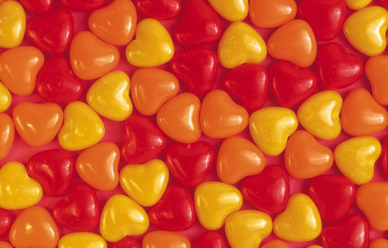 Photo wallpaper love, mood, texture, hearts, pebbles