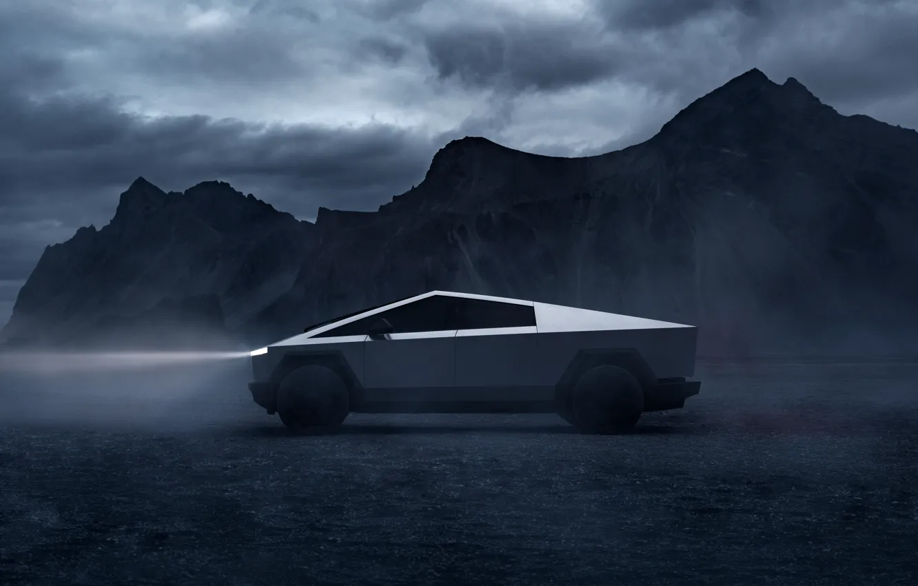 Wallpaper Tesla, headlights, 2023, Tesla Cybertruck, Cybertruck for ...