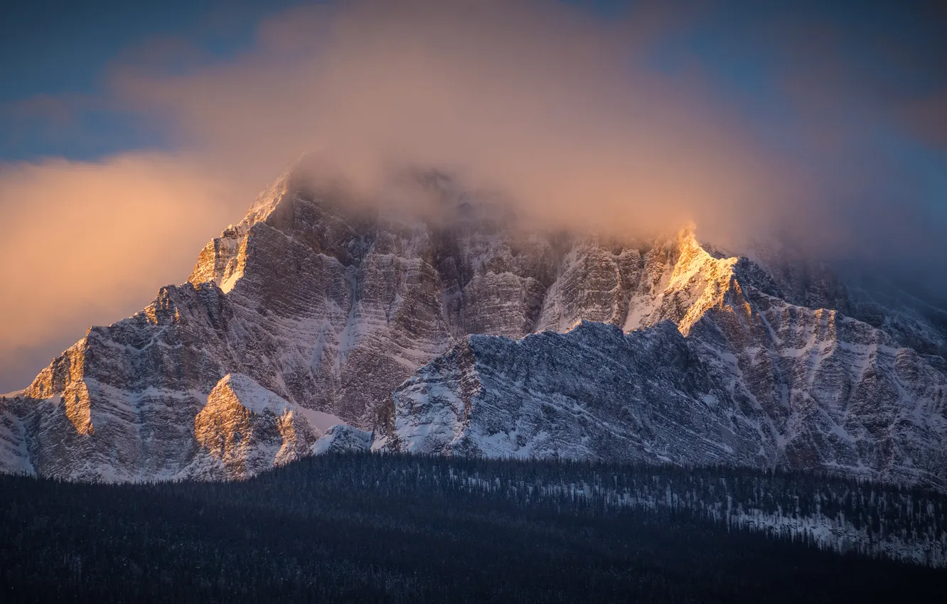 Photo wallpaper mountains, Canada, panorama, Albert