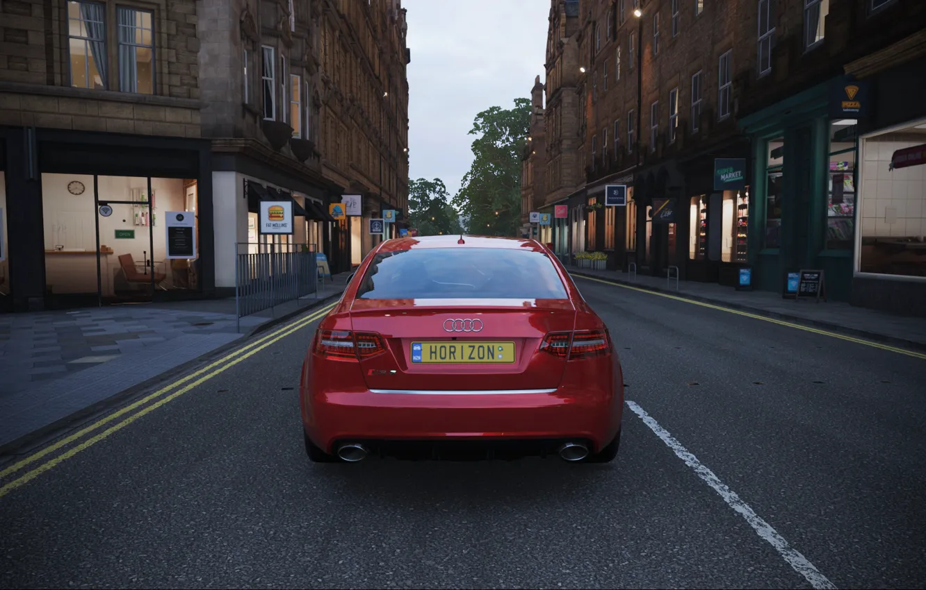 Photo wallpaper Street, England, Audi RS6, Forza Horizon 4