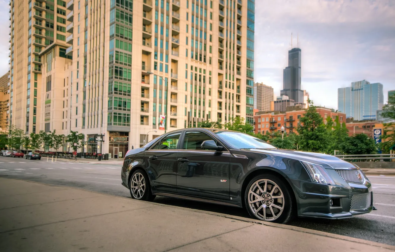 Photo wallpaper Cadillac, Chicago, Chicago, CTS-V