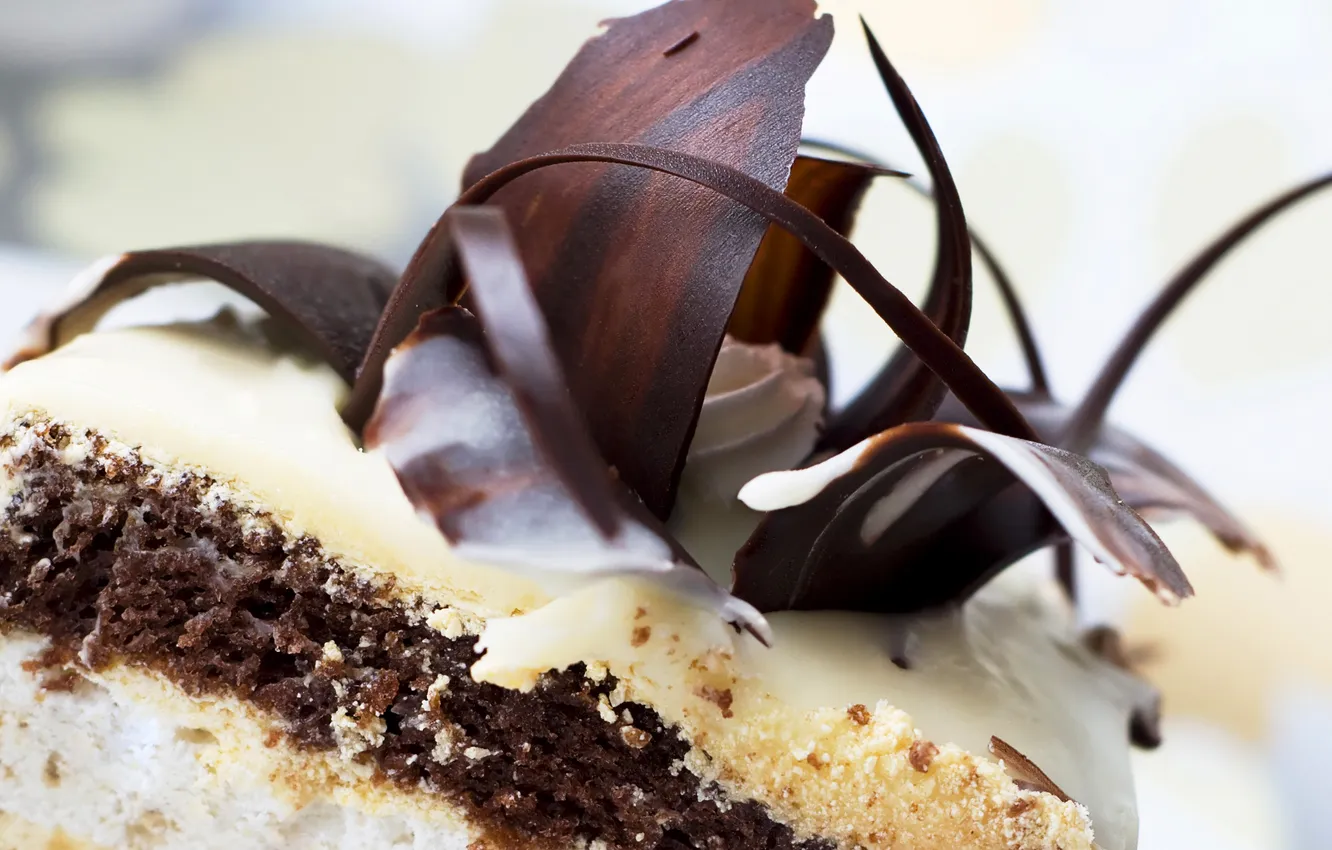 Photo wallpaper chocolate, cake, cream, dessert, sweet