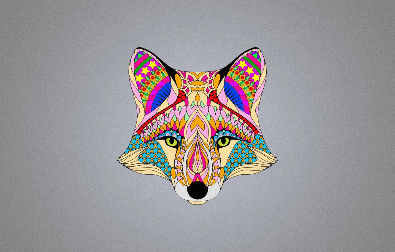 Photo wallpaper color, abstraction, background, Fox, fox