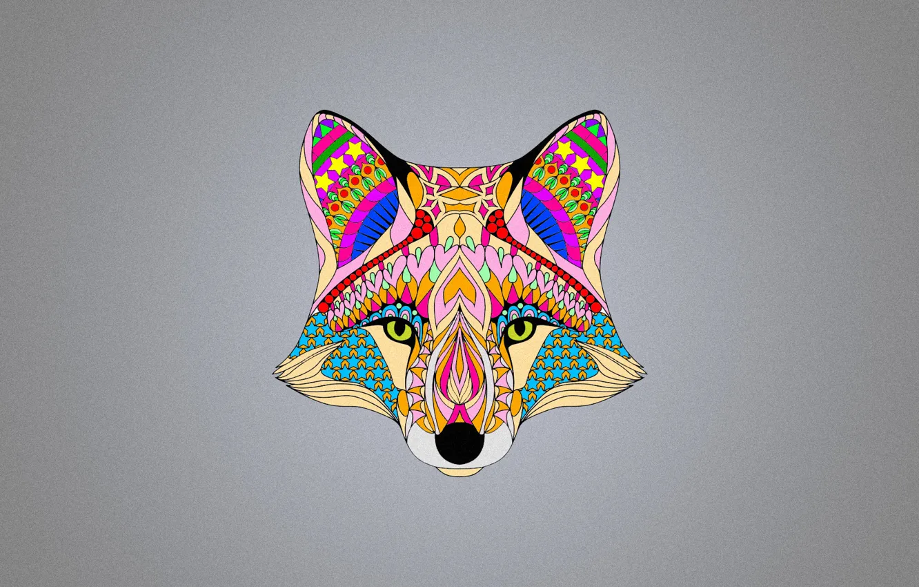 Photo wallpaper abstraction, background, color, Fox, fox
