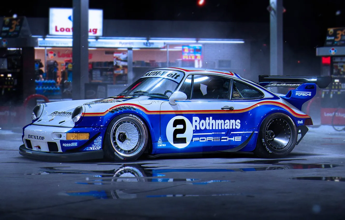 Photo wallpaper Porsche, old, race car, Supercar, Rothmans