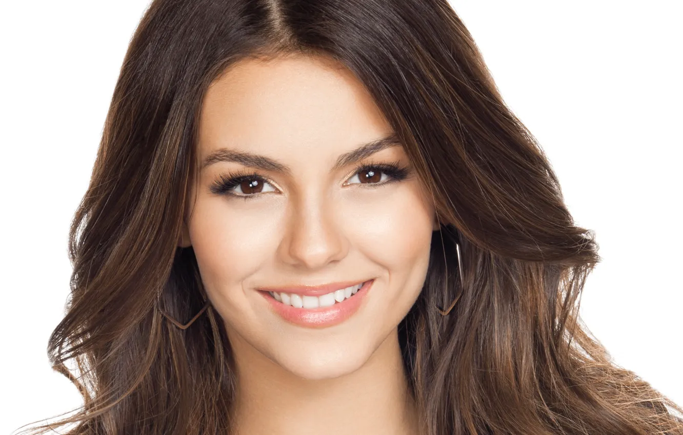 Photo wallpaper girl, smile, brunette, Victoria Justice, Victoria Justice