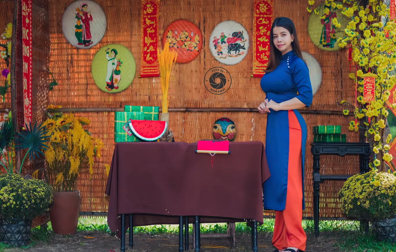 Photo wallpaper China, girl, sexy, girls, woman, model, asian, cute