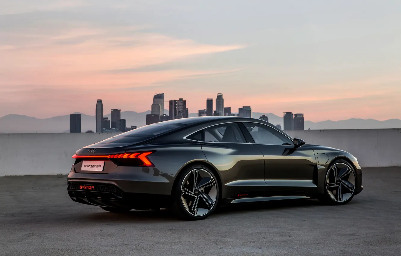 Photo wallpaper roof, Audi, coupe, 2018, e-tron GT Concept, the four-door