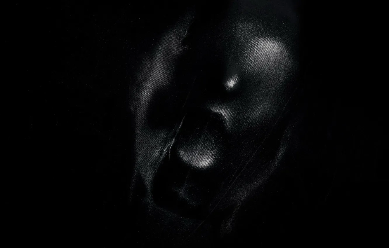 Photo wallpaper black, silk, face