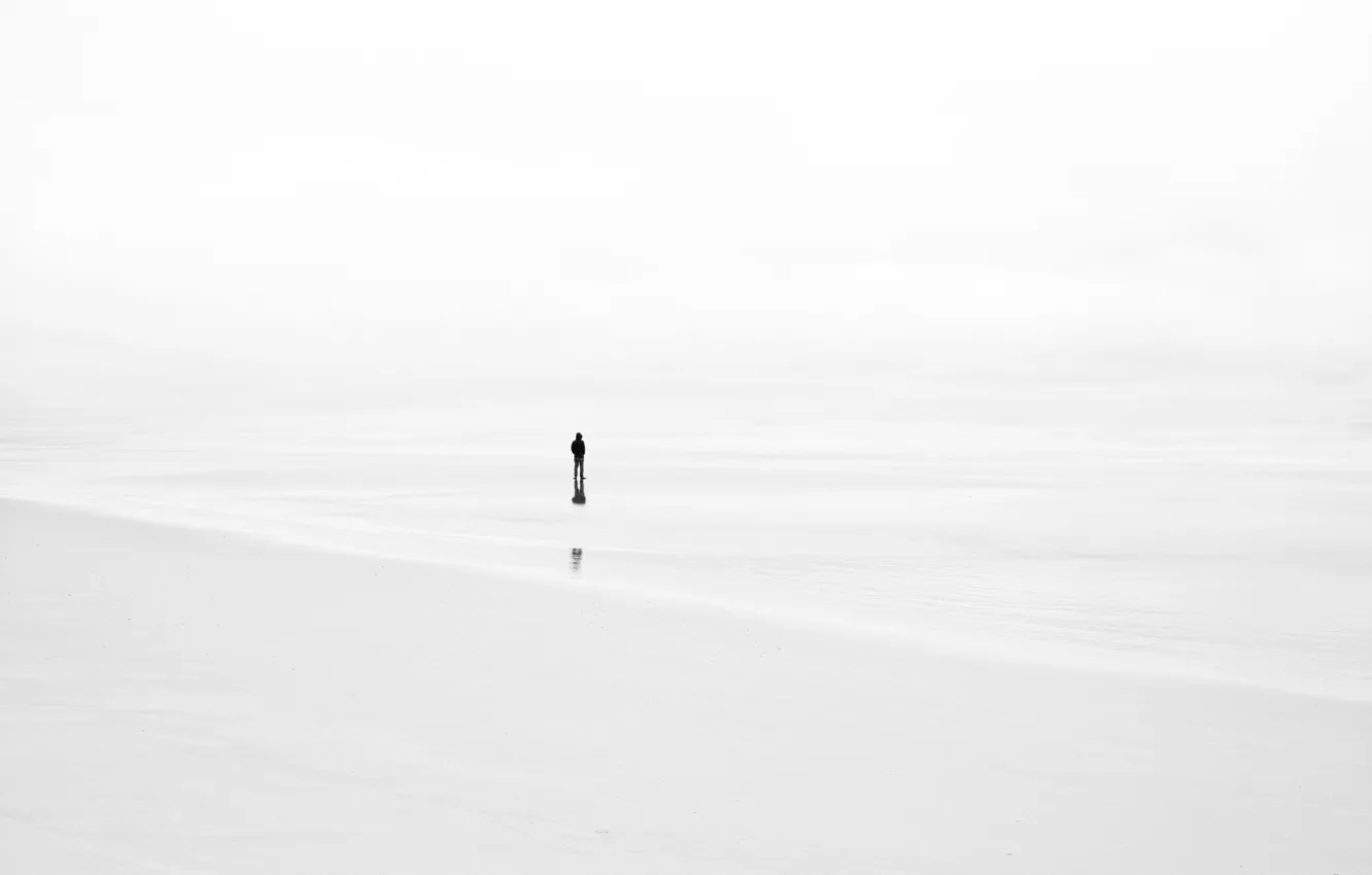 Photo wallpaper fog, background, people