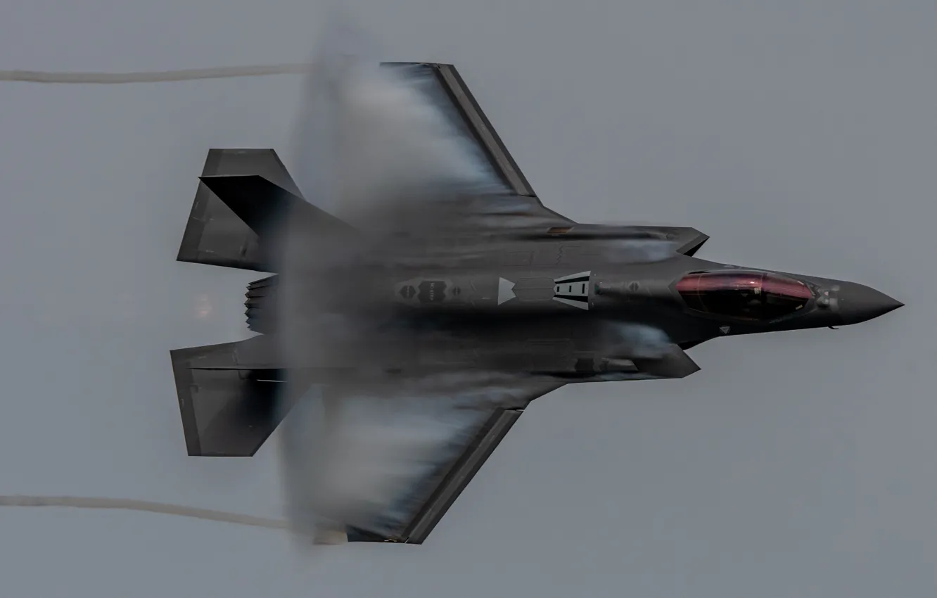 Photo wallpaper UNITED STATES AIR FORCE, fighter-bomber, Lightning II, Lockheed Martin, F-35A