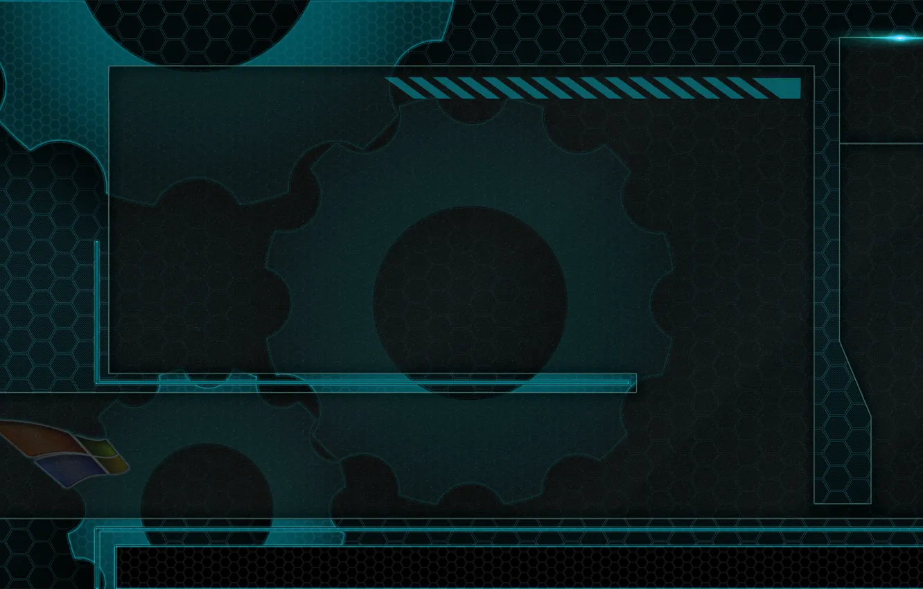 Photo wallpaper dark, sign, Gear