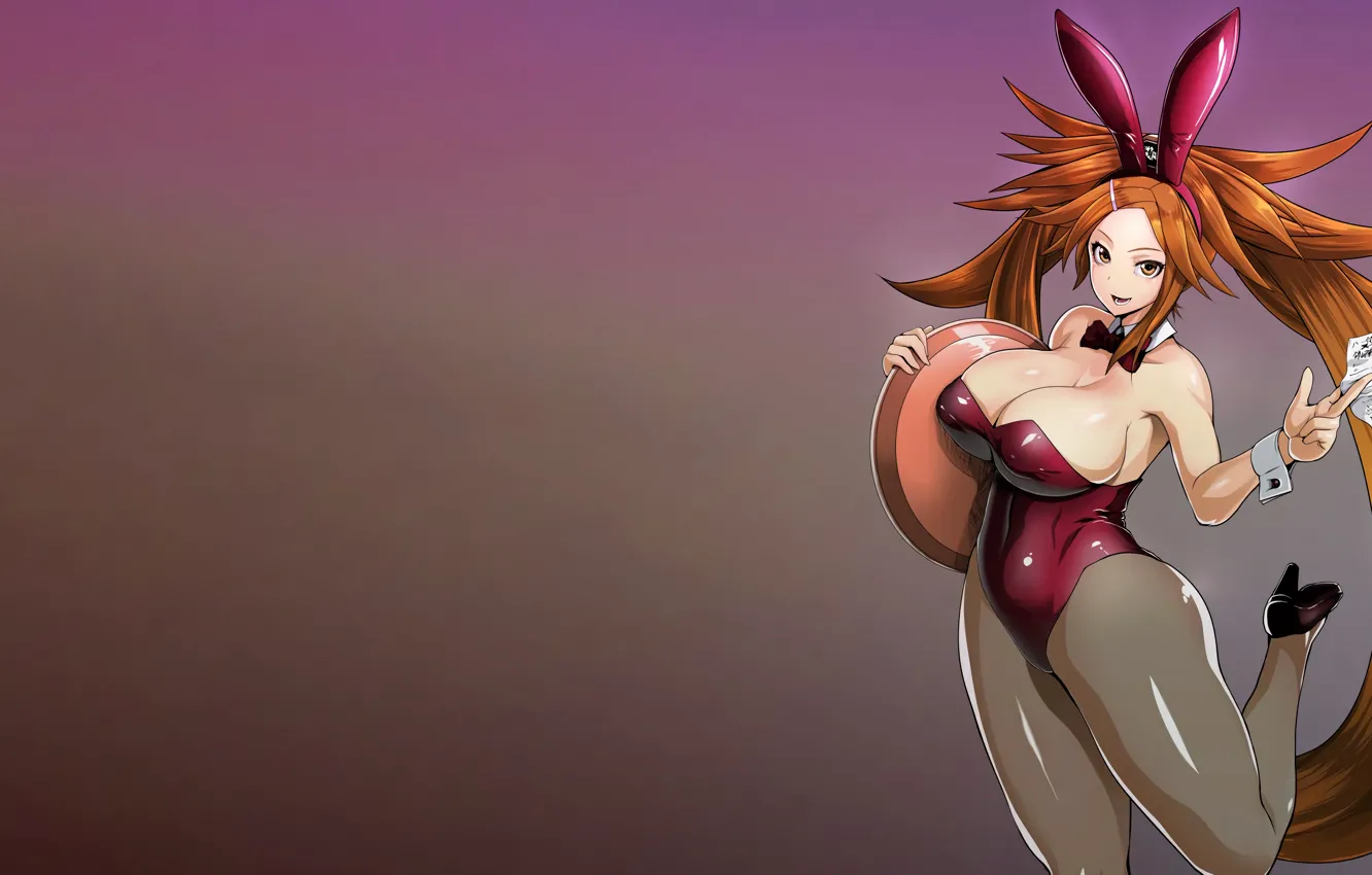 Photo wallpaper girl, sexy, cleavage, long hair, legs, boobs, anime, beautiful